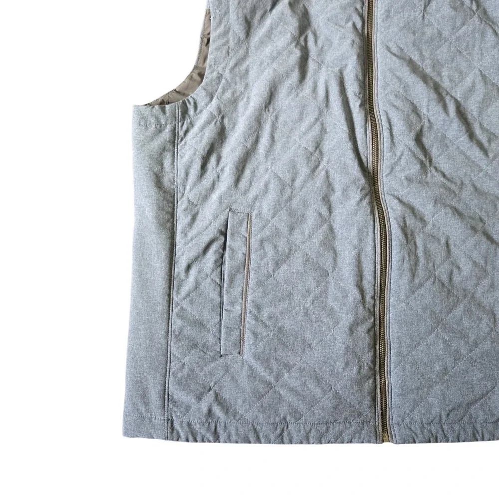 Vineyard Vines Vest Mens XL Light Blue Full-Zip Regular Fit Primalof Quilted